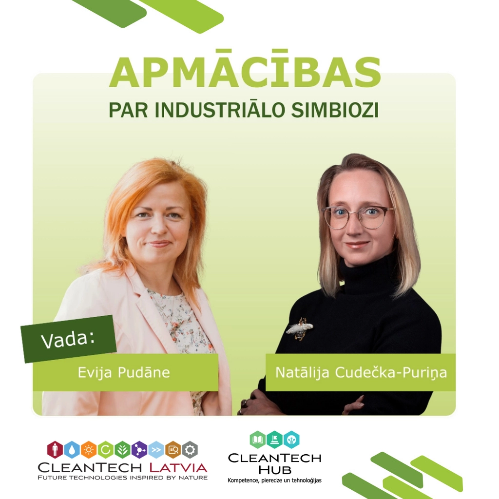 Apmācības par industriālo simbiozi. Vada: Evija Pudāne un Natālija Cudečka-Puriņa